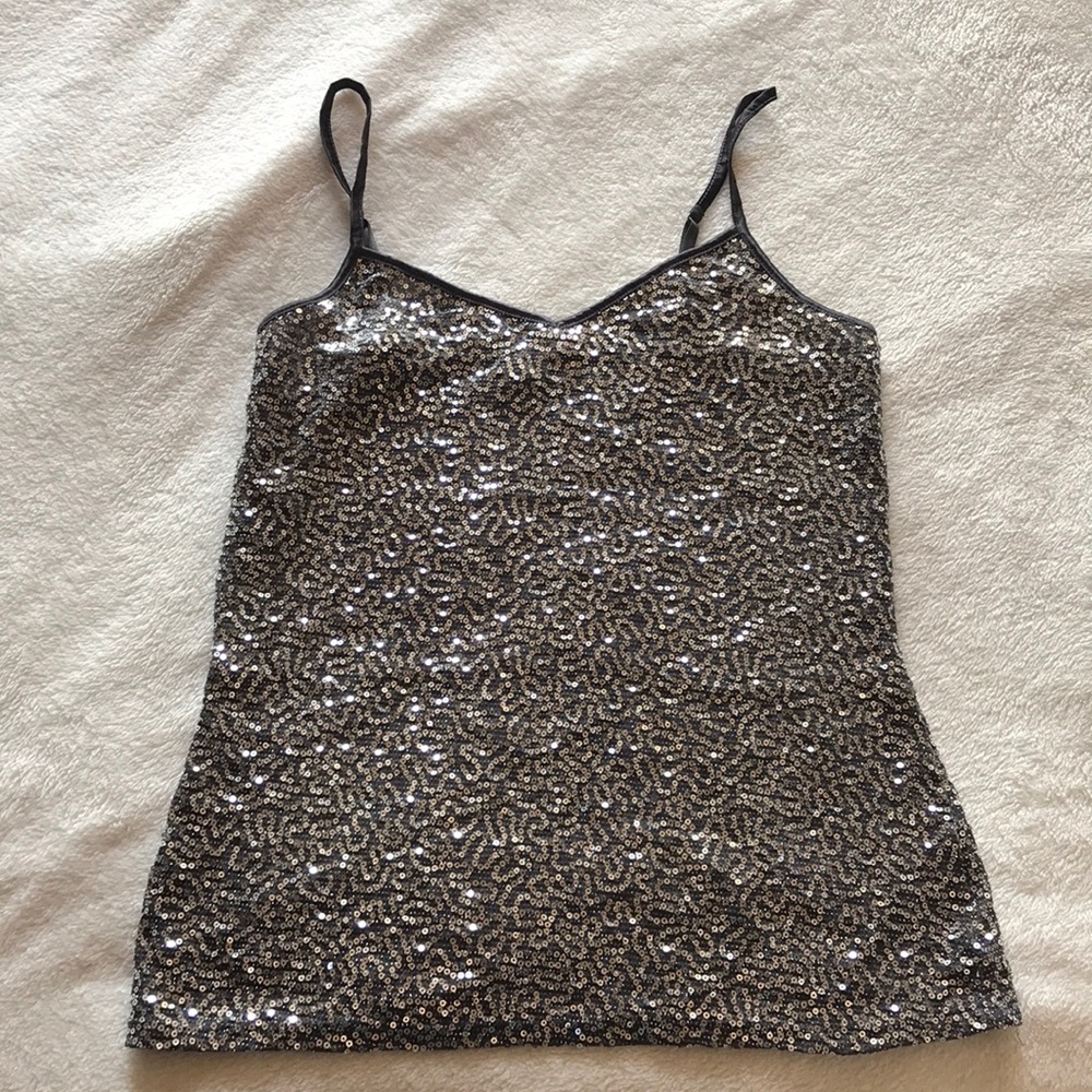 Dark Grey Sequin Camisole Express